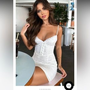 Hard To Love Mini Dress White - White fox